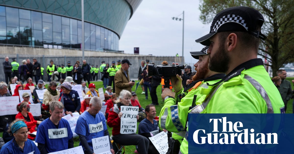 Merseyside police arrest 82 at pro-Palestine protest outside Labour conference