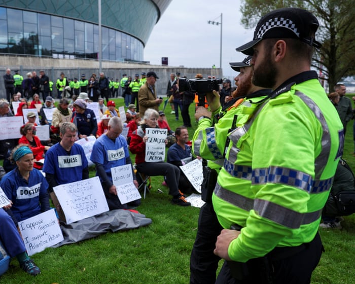 Dozens arrested at pro-Palestine protest on Sunday outside Labour conference