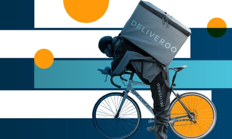 Deliveroo relies on 8,000 self-employed workers in the UK to deliver takeaway meals by bicycle