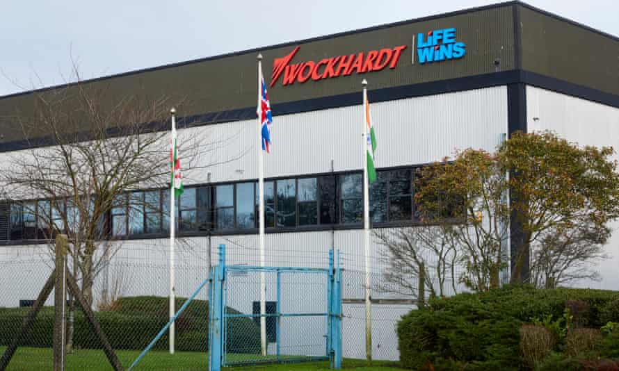 The exterior of the Wockhardt factory in Wrexham on Wednesday