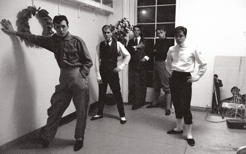 Spandau Ballet’s debut photoshoot in 1980 at a squat in Warren Street, London.