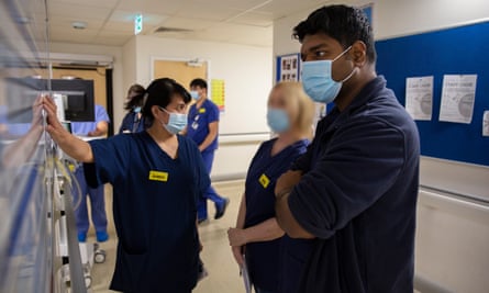 At 8am Bejoy Sebastian takes part in the morning handover of shifts