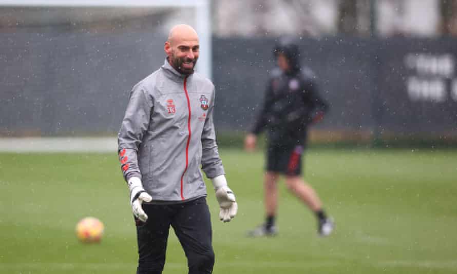 Willy Caballero in Southampton training