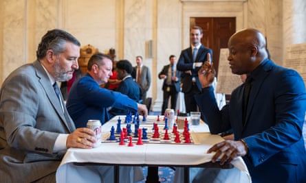Maurice Ashley takes on US senator Ted Cruz during the bipartisan Congressional Chess Tournament in May