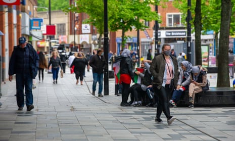 Shoppers out in Slough High Street