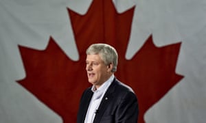 Stephen Harper on the general election campaign trail in Saskatoon, Saskatchewan.