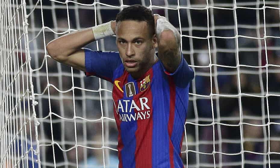 Neymar pictured during the La Liga match between Barcelona and Malaga last weekend.