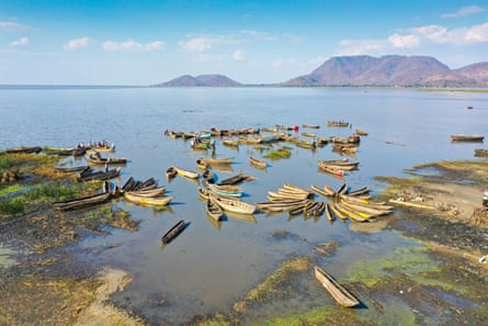 Canoes docked at Kuchenga, on Chisi Island in Lake Chilwa