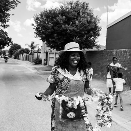 Food courier Cebile on her wedding day
