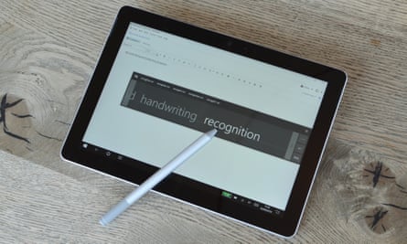 Microsoft Surface Go review - hand writing recognition