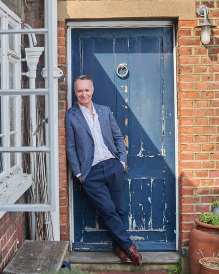 Andrew O'Hagan outside his home in London.