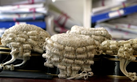 Barrister wigs on a desk