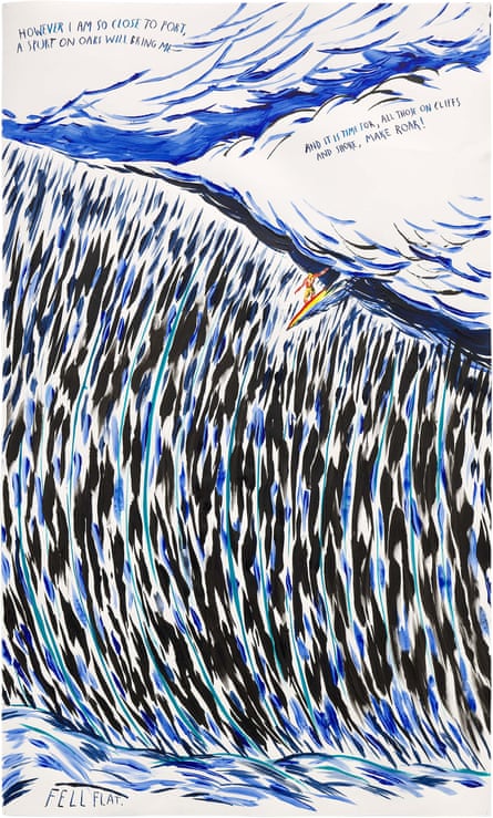 No Title (However I am...) de Raymond Pettibon, dans le cadre de la vente aux enchères de l'ICA.