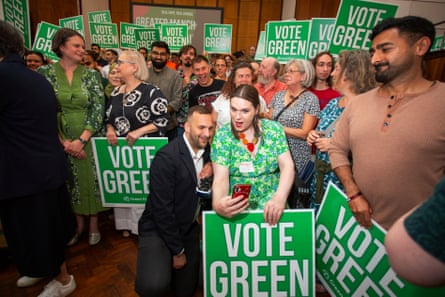 Zack Polanski gets a selfie with a supporter