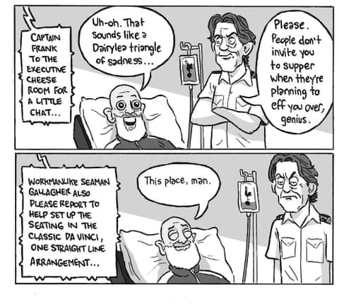 David Squires cartoon on Thomas Frank and Tottenham Hotspur, panel 7