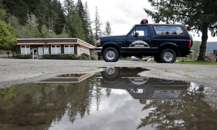 A replica of a Twin Peaks sheriff’s patrol car in Snoqualmie.