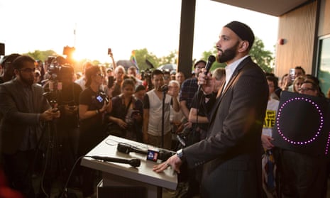 An Imam speaks during a vigil in Dallas, Texas, on June 12, 2016, for victims of the attack at Orlando’s Pulse Nightclub in Orlando.