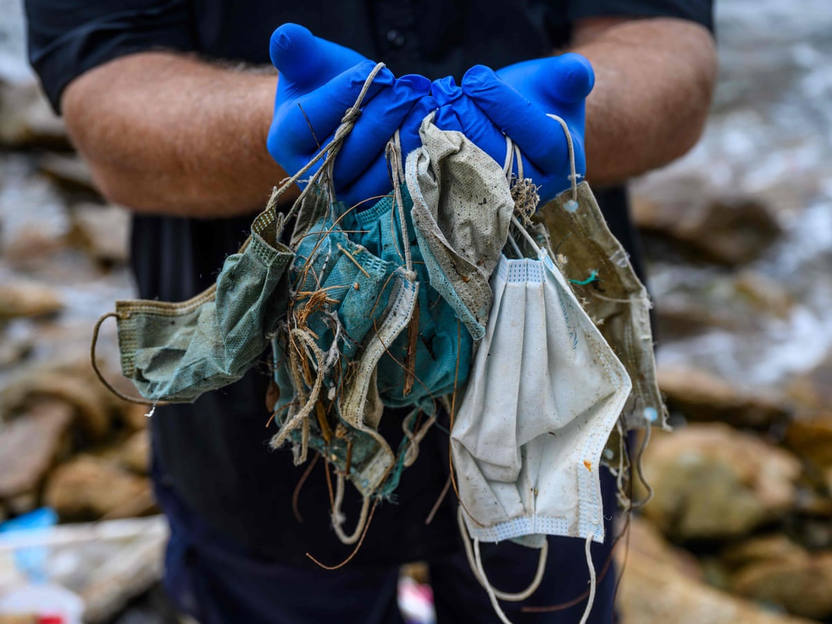 More masks than jellyfish&#39;: coronavirus waste ends up in ocean | Plastics |  The Guardian