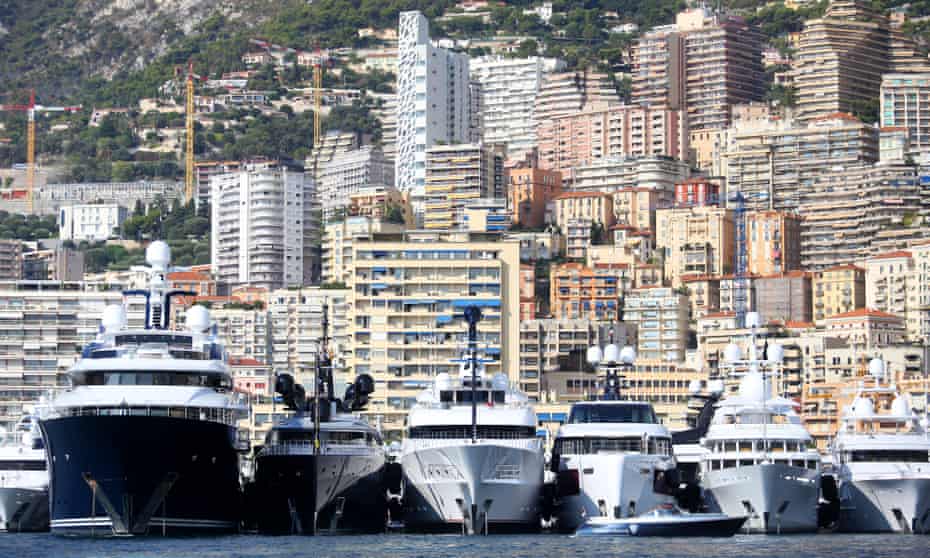 Luxury yachts in Monaco