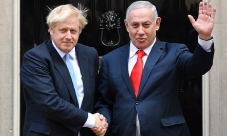 Boris Johnson and Israeli prime minister, Benjamin Netanyahu