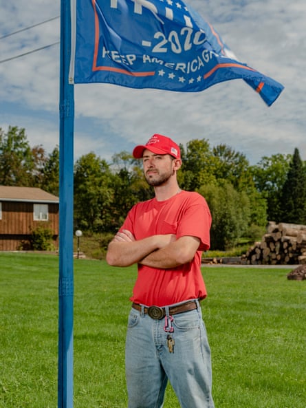Dale Klein’s Trump 2020 flag was a gift from his dying grandmother.