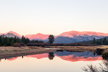 Tuolumne Meadows at sunset, one of the less popular parts of Yosemite