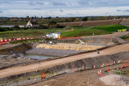 An HS2 site near Twyford, close to David Prideaux’s home.