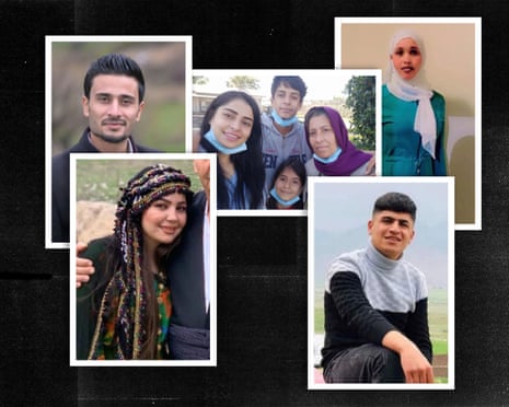 Composite image of photos of victims: Shakar Ali Pirot; Kazhal Ahmed Khidir al-Jammoor with her children Hadiya, Mubin and Hasti; Halima Mohammed Shikh; Rezhwan Yassin Hassan; and Maryam Noori Mohammedameen.
