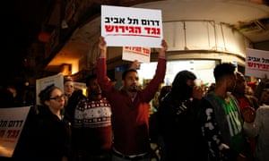 Demonstrators in Tel Aviv rally against Israel’s plan for the forced expulsion of Africans.