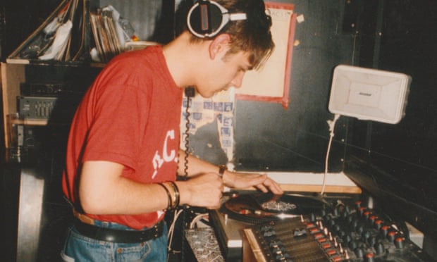 Right there in the middle of it … Laurent Garnier mixes at the Haçienda in 1988.