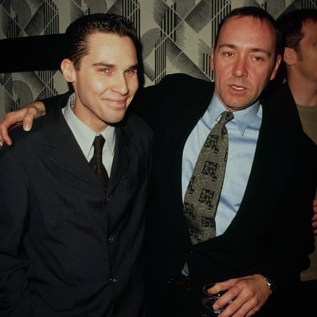 Bryan Singer with Kevin Spacey in the mid-1990s