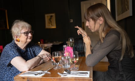 Dining Across The Dividers Valerie (left) and Pav