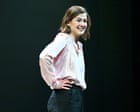 Rosamund Pike keeps cool after phone alarm interrupts performance
