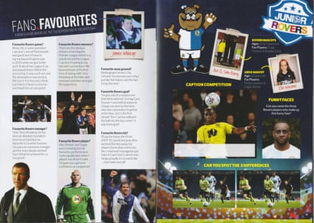 The Bet 24 logo appearing on the children’s pages of the Blackburn Rovers programme.