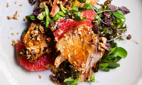 Get fresh: chicken, black garlic and citrus salad.