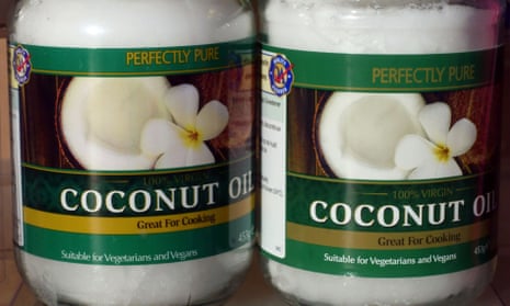 Jars of coconut oil for cooking