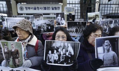 South Koreans protest about Japan's use of comfort women in Seoul