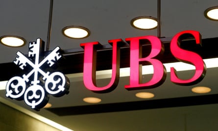 The logo of Swiss bank UBS