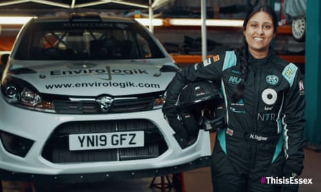 Tabila Tejpar, racing driver, in a still from the the new ThisisEssex film.