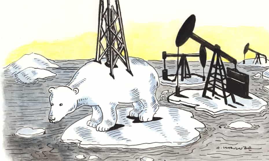 Andrzej Krauze illustration for oil industry subsidies