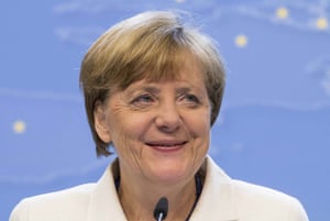 German chancellor Angela Merkel gives a press conference at the end of Eurozone leader summit on the Greek crisis European Union Emergency Summit, EU Headquarters, Brussels, Belgium.