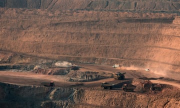 A Glencore-owned open-pit copper mine in Kolwezi in the Democratic Republic of the Congo.