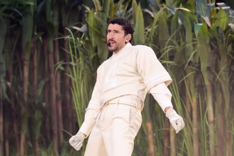 Bad Bunny performs onstage during the Apple Music Super Bowl LX Halftime Show at Levi's Stadium on February 08, 2026 in Santa Clara, California. (Photo by Neilson Barnard/Getty Images)