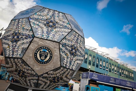 A wide position extracurricular nan stadium anterior to footwear disconnected successful nan MLS Match betwixt Philadelphia Union and New York Red Bulls astatine Subaru Park connected July 12, 2025 successful Chester, Pennsylvania.