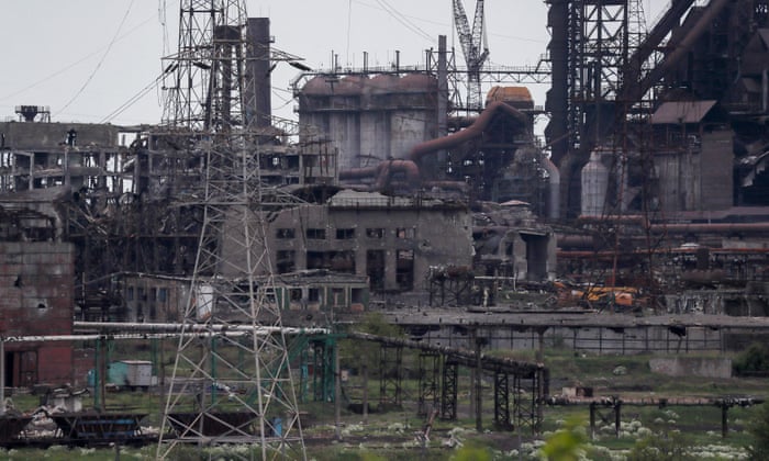 The besieged Iron and Steel Works in Mariupol, during the Russian invasion of Ukraine, May 15, 2022.