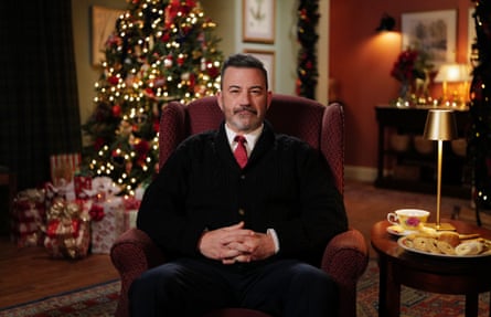 Jimmy Kimmel delivering Channel 4’s 2025 alternative Christmas message.