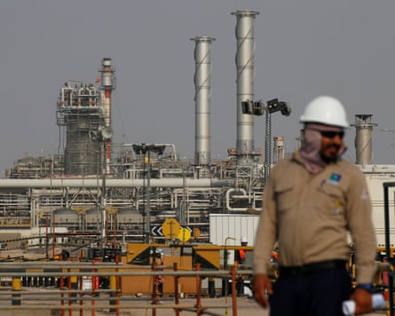 The Aramco oil facility in Abqaiq, Saudi Arabia. Japan has given the country more than $1bn (£760m) in climate finance.
