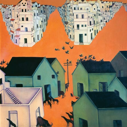 Speechless City, 1975, by Gulammohammed Sheikh.