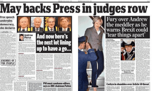 How the Daily Mail reported the prime minister’s unermarkable statement.