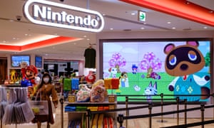 The characters from the Animal Crossing series video game at a Nintendo store in Tokyo.